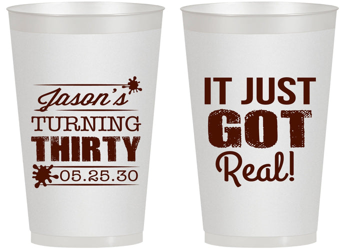 Personalized Birthday 14 oz Frosted Cups - 30th | 20235