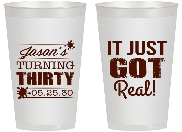 Personalized Birthday 14 oz Frosted Cups - 30th | 20235