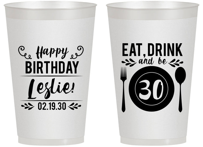 Personalized Birthday 14 oz Frosted Cups - 30th | 20240
