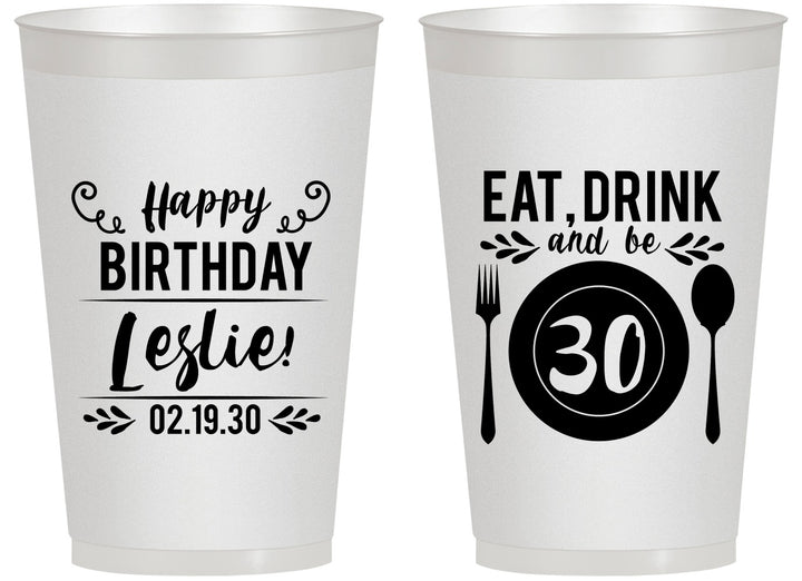 Personalized Birthday 14 oz Frosted Cups - 30th | 20240