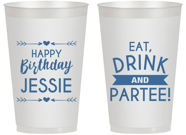 Personalized Birthday 14 oz Frosted Cups - Eat Drink Partee | 20241