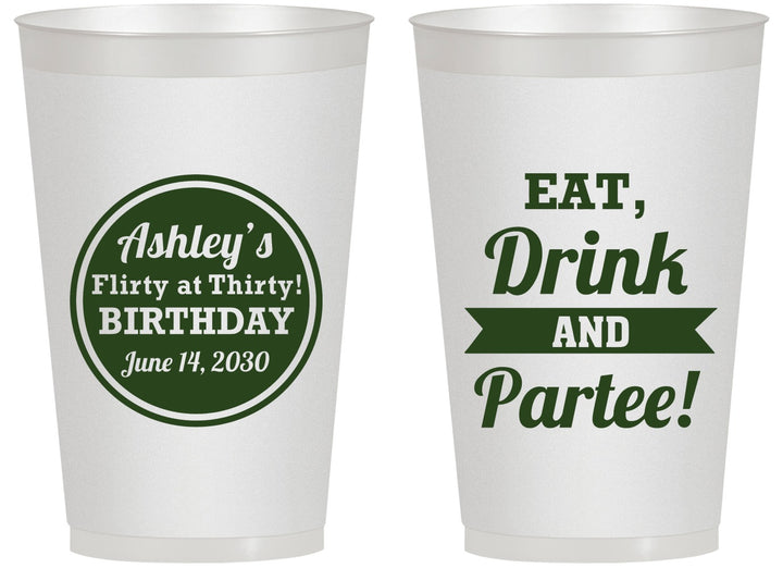 Personalized Birthday 14 oz Frosted Cups - 30th | 20242