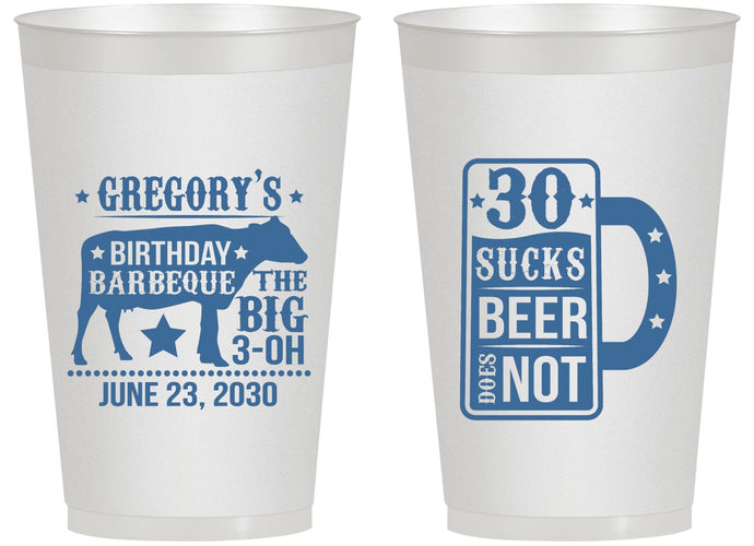 Personalized Birthday 14 oz Frosted Cups - 30th | 20248