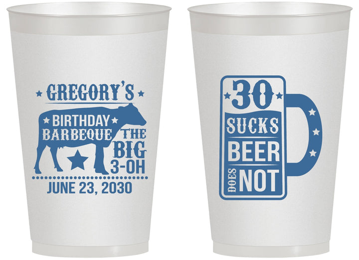 Personalized Birthday 14 oz Frosted Cups - 30th | 20248