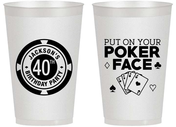 Personalized Birthday 14 oz Frosted Cups - 40th Las Vegas | 20261