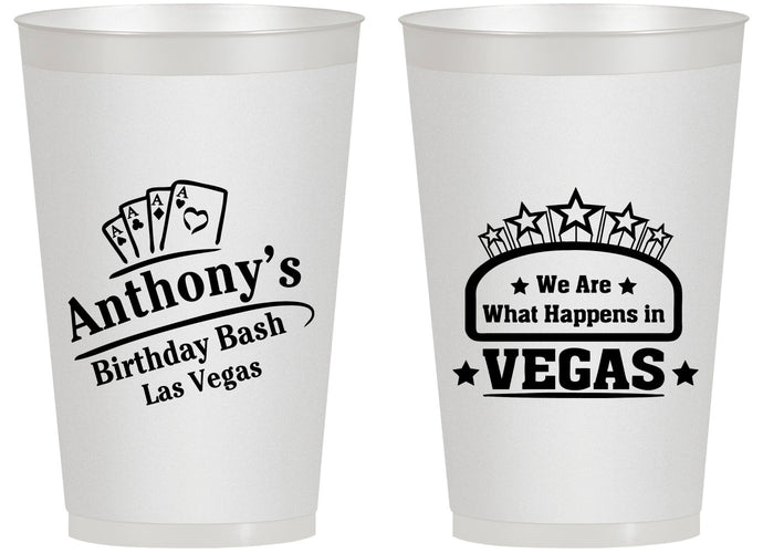 Personalized Birthday 14 oz Frosted Cups - Las Vegas | 20264