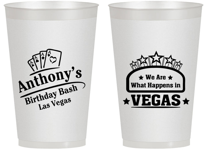 Personalized Birthday 14 oz Frosted Cups - Las Vegas | 20264