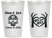 Personalized Wedding 14 oz Frosted Cups - Mr And Mrs Sugar Skull | 205