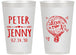 Personalized Wedding 14 oz Frosted Cups - Love In Air Hot Air Balloon | 210