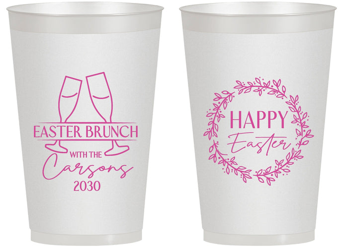 Personalized Easter 14 oz Frosted Cups - Brunch | 210015