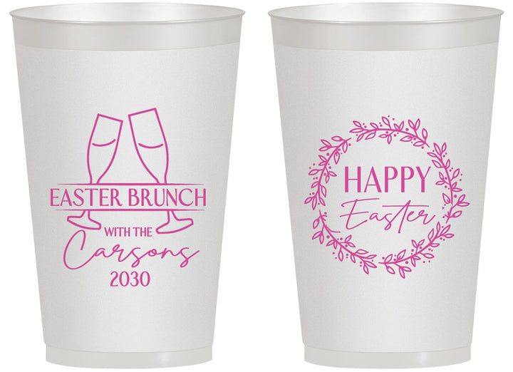 Personalized Easter 14 oz Frosted Cups - Brunch | 210015