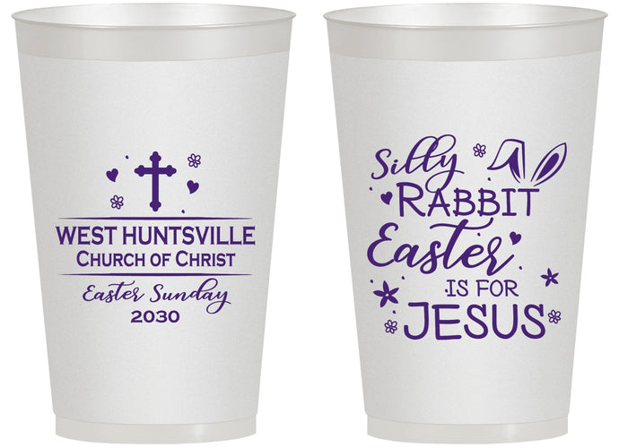 Personalized Easter 14 oz Frosted Cups - Easter Is For Jesus | 210022