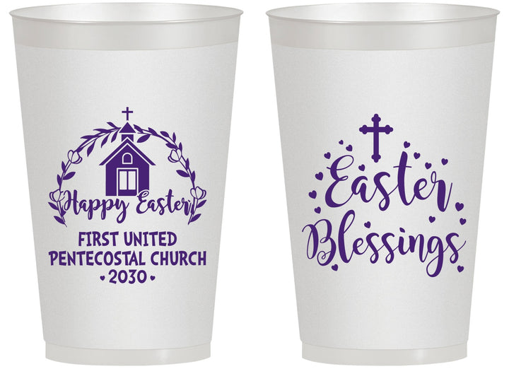 Personalized Easter 14 oz Frosted Cups - Easter Blessings Church | 210024