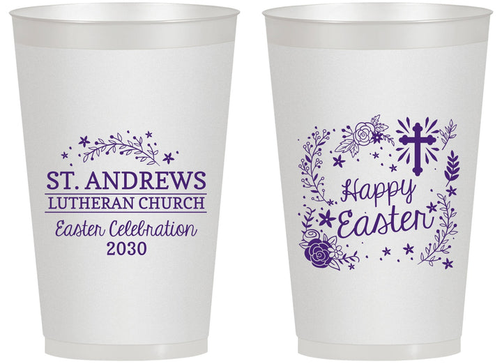 Personalized Easter 14 oz Frosted Cups - Easter Sunday | 210028
