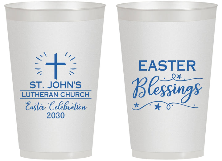 Personalized Easter 14 oz Frosted Cups - Easter Blessings Church | 210029