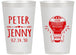 Personalized Wedding 14 oz Frosted Cups - Hot Air Balloon | 219