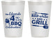 Personalized 4th Of July 14 oz Frosted Cups - Red White Grill | 220005