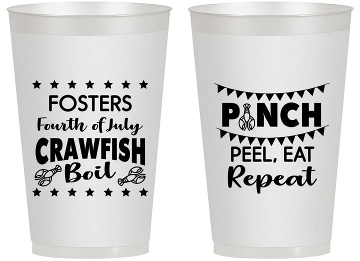 Personalized 4th Of July 14 oz Frosted Cups - Crawfish Boil | 220016