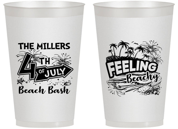 Personalized 4th Of July 14 oz Frosted Cups - Feeling Beachy | 220024