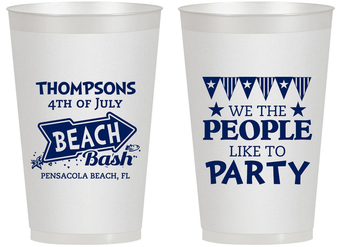 Personalized 4th Of July 14 oz Frosted Cups - We The People | 220025