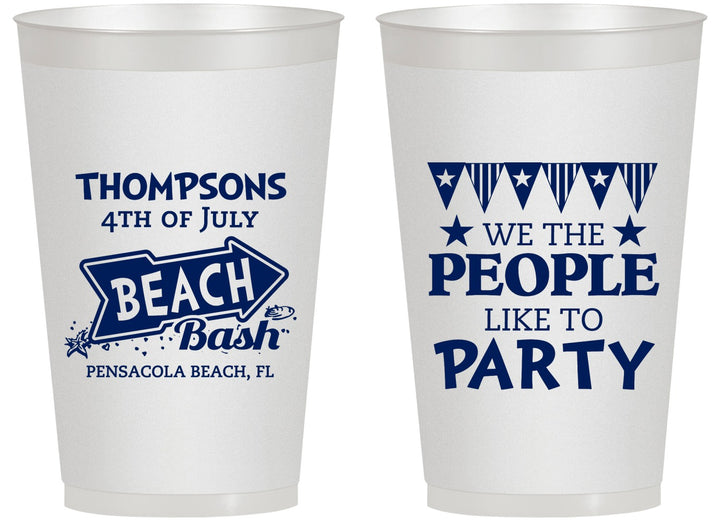 Personalized 4th Of July 14 oz Frosted Cups - We The People | 220025