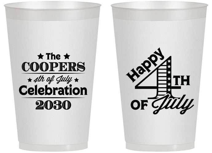 Personalized 4th Of July 14 oz Frosted Cups - Independence Day | 220040