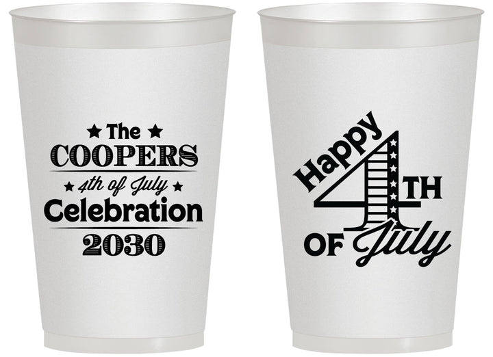 Personalized 4th Of July 14 oz Frosted Cups - Independence Day | 220040