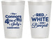 Personalized 4th Of July 14 oz Frosted Cups - Red White Booze | 220045