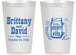 Personalized Wedding 14 oz Frosted Cups - The Hunt Is Over Mason Jar | 223