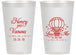 Personalized Wedding 14 oz Frosted Cups - Hot Air Balloon | 225