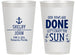 Personalized Wedding 14 oz Frosted Cups - Vows Are Done Nautical | 228