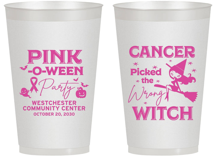 Personalized Awareness 14 oz Frosted Cups - Wrong Witch | 230010