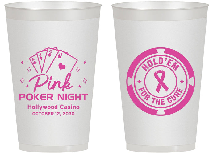 Personalized Awareness 14 oz Frosted Cups - Poker Casino | 230013
