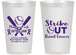 Personalized Awareness 14 oz Frosted Cups - Baseball Strick Out | 230016