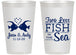 Personalized Wedding 14 oz Frosted Cups - Two Less Fish In The Sea | 231
