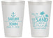 Personalized Wedding 14 oz Frosted Cups - Sun Sand Drink In My Hand | 233