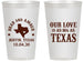 Personalized Wedding 14 oz Frosted Cups - Our Love Is As Big As Texas | 236