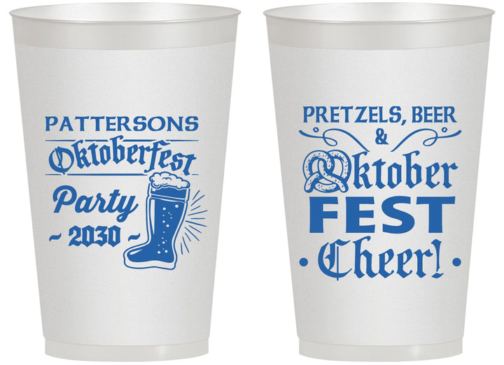 Personalized Oktoberfest 14 oz Frosted Cups - Pretzel | 240001