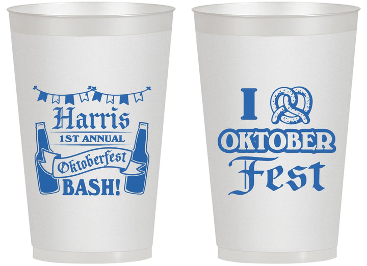 Personalized Oktoberfest 14 oz Frosted Cups - Pretzel | 240009
