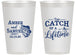 Personalized Wedding 14 oz Frosted Cups - Catch Of A Lifetime Fish | 246