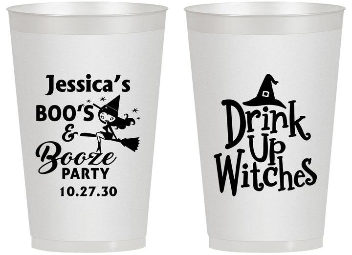Personalized Halloween 14 oz Frosted Cups - Drink Up Witches | 250001