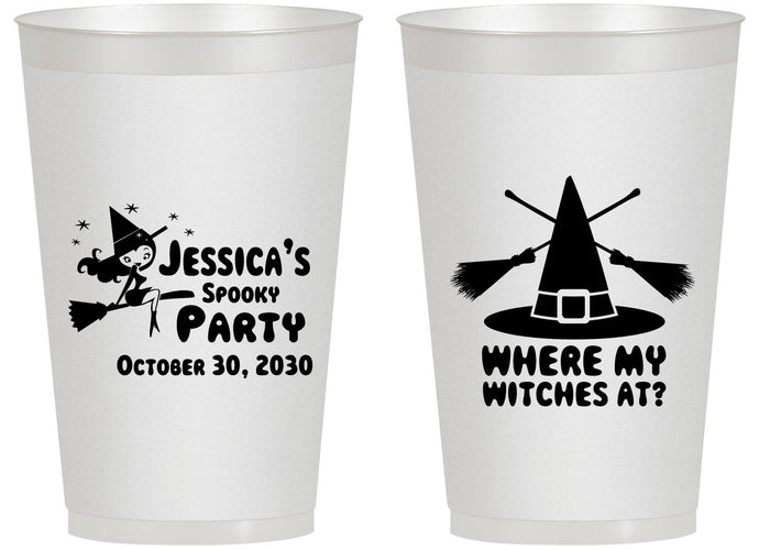 Personalized Halloween 14 oz Frosted Cups - Witches | 250005