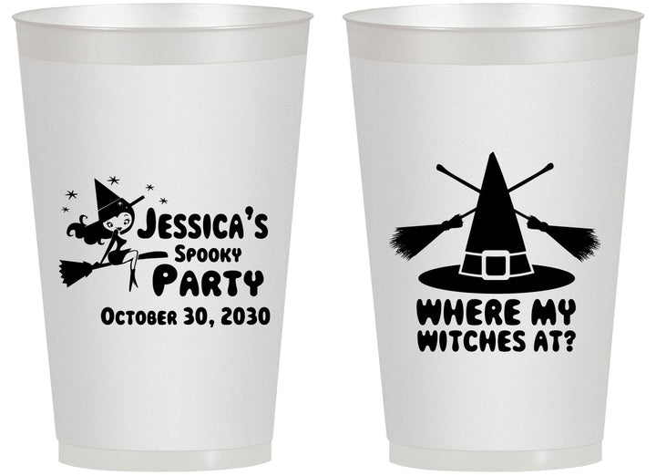 Personalized Halloween 14 oz Frosted Cups - Witches | 250005