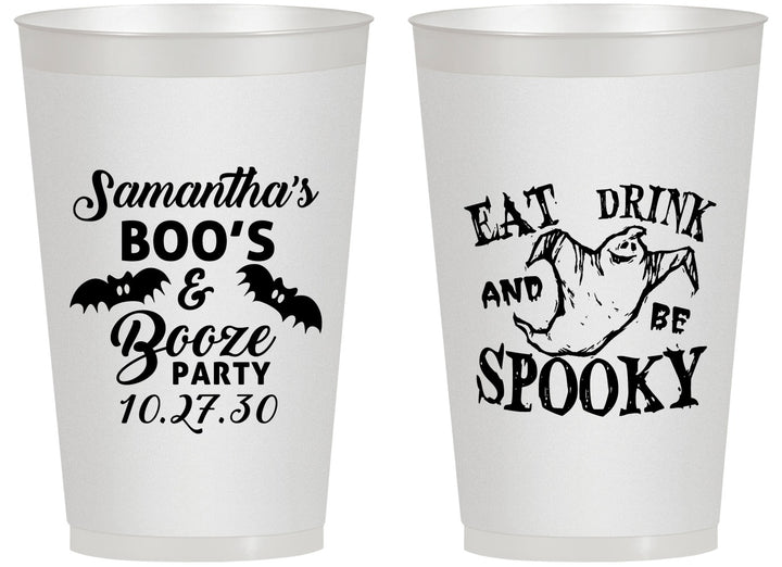 Personalized Halloween 14 oz Frosted Cups - Ghost Spooky Boo | 250007