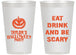 Personalized Halloween 14 oz Frosted Cups - Scary Pumpkin | 250008