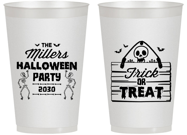 Personalized Halloween 14 oz Frosted Cups - Trick Or Treat | 250010