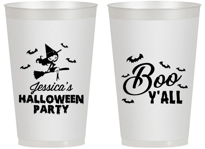 Personalized Halloween 14 oz Frosted Cups - Witch Boo | 250015