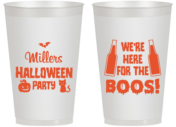 Personalized Halloween 14 oz Frosted Cups - Boo | 250016