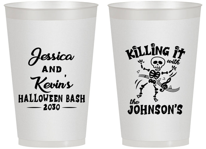 Personalized Halloween 14 oz Frosted Cups - Skeleton | 250017