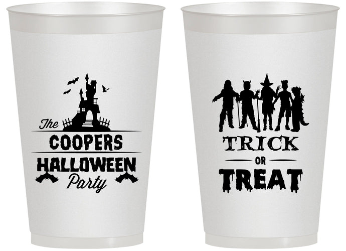 Personalized Halloween 14 oz Frosted Cups - Trick Or Treat | 250019